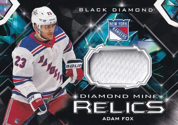 jersey karta ADAM FOX 23-24 Black Diamond Diamond Mine Relics číslo DMR-AF